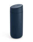 Carter Slide Mug in navy blue with slide-lock lid and sleek design for heat retention and easy sipping