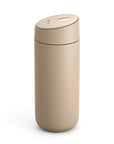 Carter Slide Mug in beige with one-handed slide-lock lid and heat-retaining ceramic coating design