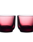 Fellows Pirch Glasses | Artisanal Espresso Glassware for Perfect Sips - Garnet - Espresso