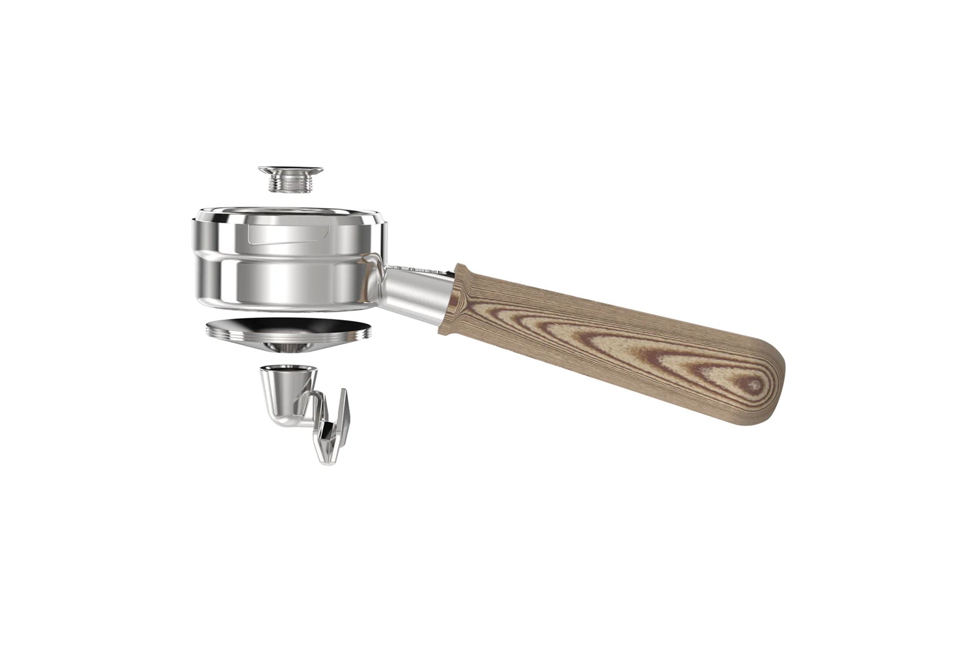 Hybrid Double Spouted Portalfilter - Breville 58mm - R-Oak | Pesado PesadoHybridPortafilterOak_98df070d-0f16-4c18-899b-e0cf8c6f1b03